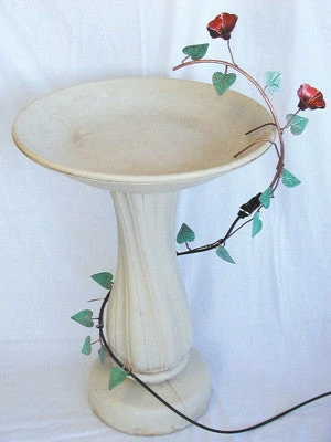 Birds Choice Ivy Leaf Copper Bird Bath Dripper 3 Birds Choice Ivy Leaf Copper Bird Bath Dripper