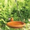 Ancient Graffiti Hanging Bird Baths Ceramic Hanging Bird Bath-Spice