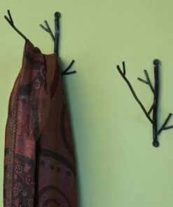 Ancient Graffiti Hand Forged Twig Wall Hook Set