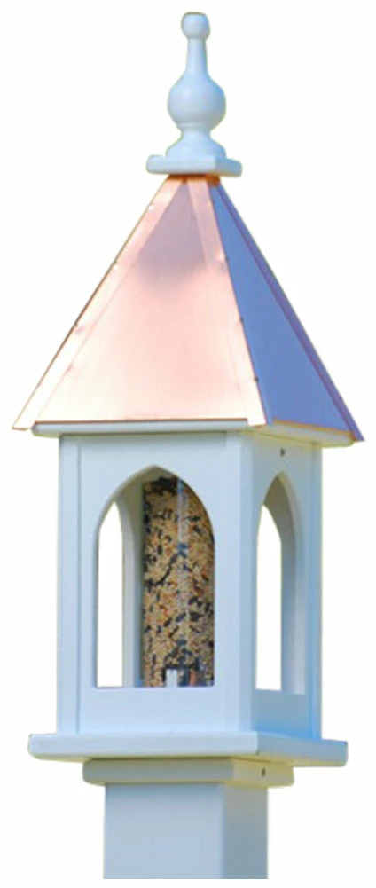 The Birdhouse Chick Copper Roof Bird Feeders Copper Roof Bird Feeder Large Opening - 28x8 5 The Birdhouse Chick Copper Roof Bird Feeders Copper Roof Bird Feeder Large Opening - 28x8