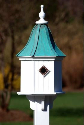 The Birdhouse Chick Copper Roof Birdhouse 28x12- 3 Portals 4 The Birdhouse Chick Copper Roof Birdhouse 28x12- 3 Portals
