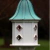 The Birdhouse Chick Copper Roof Dovecote Birdhouse 36x14 Ribbon Detail- 8 Portals Copper Roof Birdhouses 2 The Birdhouse Chick Copper Roof Dovecote Birdhouse 36x14 Ribbon Detail- 8 Portals Copper Roof Birdhouses
