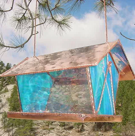 Black Hills Glass Works Copper & Stained Glass Bird Feeder Unique Bird Feeders 3 Black Hills Glass Works Copper & Stained Glass Bird Feeder Unique Bird Feeders