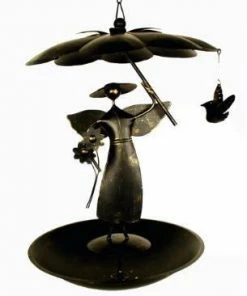 Blue Handworks Garden Angel Hanging Bird Feeder Unique Bird Feeders