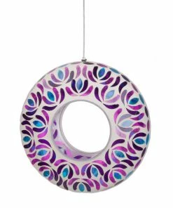 Woodlink Blossom Mosaic Glass Fly-Thru Feeder Unique Bird Feeders
