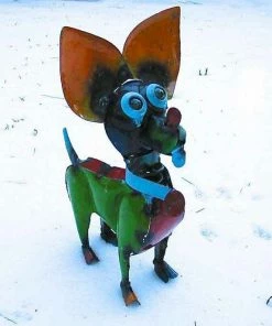 The Birdhouse Chick Chihuahua Metal Yard Sculpture Statuary & Sculpture