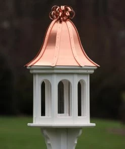 The Birdhouse Chick Copper Roof Bird Feeders Copper Roof Bird Feeder-Vinyl/PVC Ribbon Detail