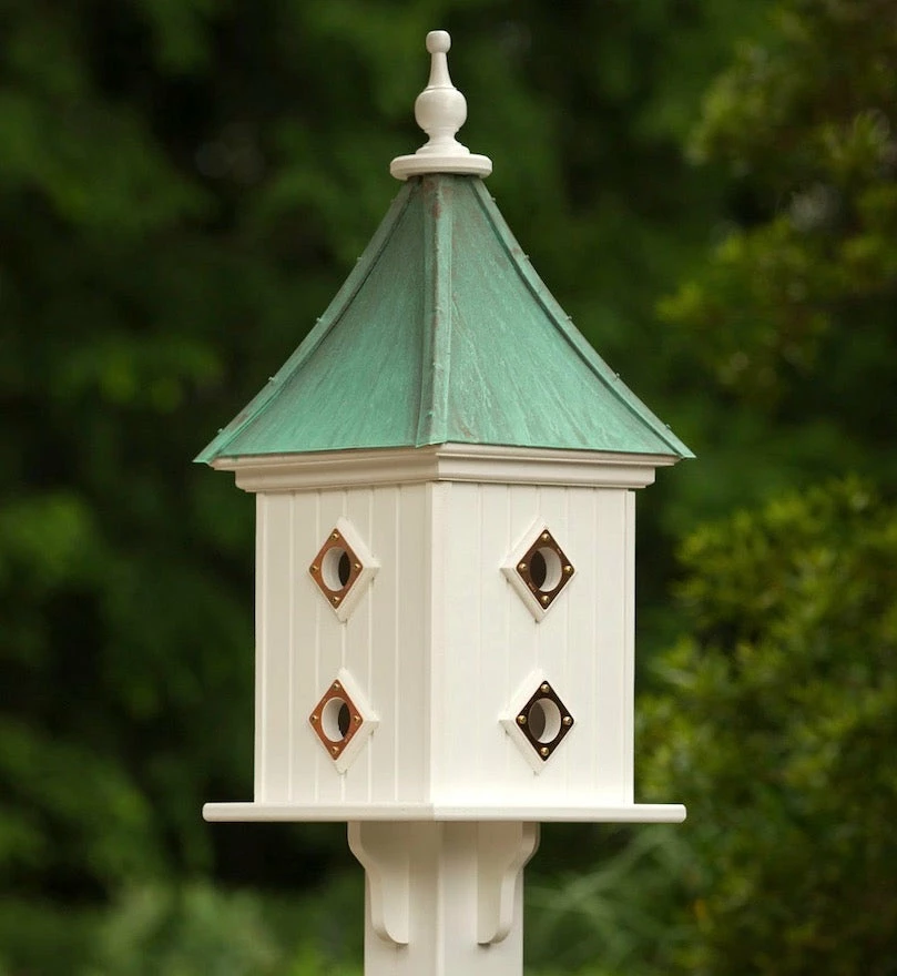The Birdhouse Chick Copper Roof Birdhouse 28x12- 8 Portals 3 The Birdhouse Chick Copper Roof Birdhouse 28x12- 8 Portals