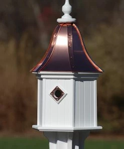 The Birdhouse Chick Copper Roof Birdhouse 28x12- 3 Portals