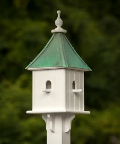The Birdhouse Chick Copper Roof Birdhouses Copper Roof Birdhouse 28x10- 4 Perches