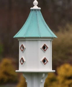 The Birdhouse Chick Copper Roof Birdhouses Copper Roof Dovecote Birdhouse 36x14 Slope - 8 Portals