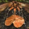 Ancient Graffiti Copper Lotus Bird Bath Fountain Dripper