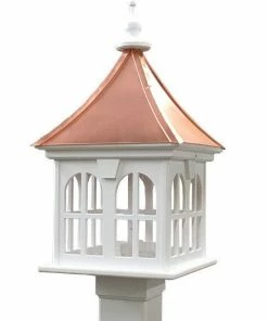The Birdhouse Chick Copper Roof Vinyl/PVC Bird Feeder - 29x14