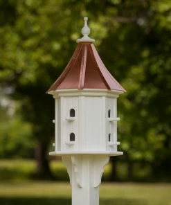 The Birdhouse Chick Copper Roof Dovecote Birdhouse 36x14 Slope- 8 Perches Copper Roof Birdhouses