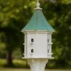 The Birdhouse Chick Copper Roof Dovecote Birdhouse 36x14 Slope- 8 Perches Copper Roof Birdhouses 1 The Birdhouse Chick Copper Roof Dovecote Birdhouse 36x14 Slope- 8 Perches Copper Roof Birdhouses