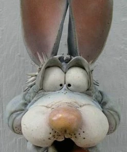 Doug Fey Ceramic Rabbit Birdhouse