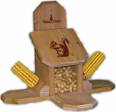 Garden Artworks Squirrel Feeder Combo-Munch Box And Corn Squirrel Feeders 3 Garden Artworks Squirrel Feeder Combo-Munch Box And Corn Squirrel Feeders