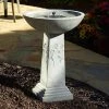 Smart Solar Staked & Pedestal Bird Baths Ginko Tall Solar Bird Bath 1 Smart Solar Staked & Pedestal Bird Baths Ginko Tall Solar Bird Bath