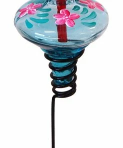 Parasol Hand Painted Glass Hummingbird Feeder Hummingbird Feeders