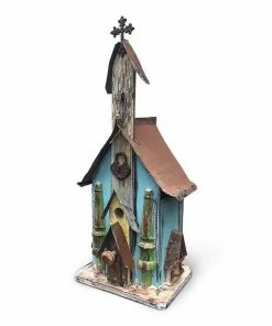 The Birdhouse Chick Large Church Birdhouses- 3 Colors Church Birdhouses, Vintage-Rustic