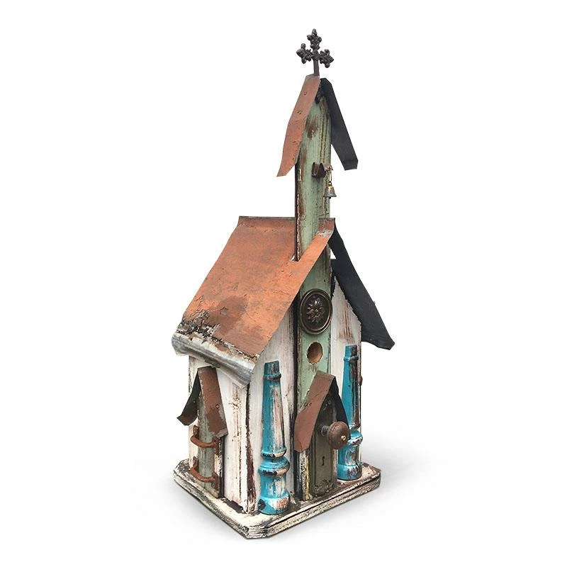 The Birdhouse Chick Large Church Birdhouses- 3 Colors Church Birdhouses, Vintage-Rustic 3 The Birdhouse Chick Large Church Birdhouses- 3 Colors Church Birdhouses, Vintage-Rustic