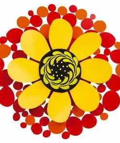 Studio M Garden Stakes & Whirligigs Wall-Mount Kinetic Flower Spinners- 2 Designs