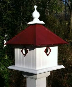 A Wing And A Prayer Merlot 2-Nest Birdhouse In Vinyl/PVC Vinyl Birdhouses