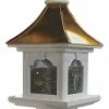 The Birdhouse Chick Copper Roof Bird Feeder Large Capacity With Post Mount 1 The Birdhouse Chick Copper Roof Bird Feeder Large Capacity With Post Mount
