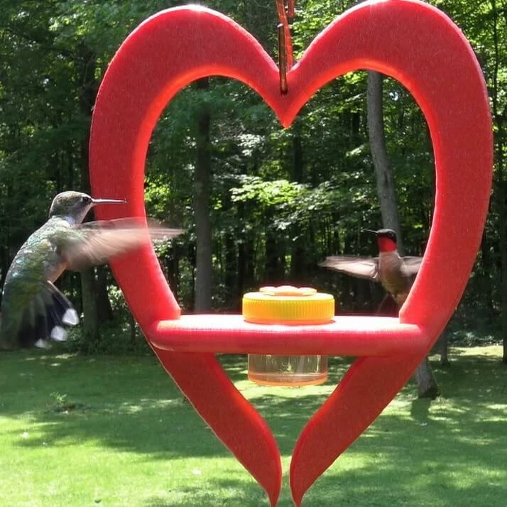 Nature Products USA Recycled Birdhouses Recycled Heart Hummingbird Feeder 3 Nature Products USA Recycled Birdhouses Recycled Heart Hummingbird Feeder