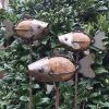 The Birdhouse Chick Rock Fish Garden Stakes Set/3 2 The Birdhouse Chick Rock Fish Garden Stakes Set/3