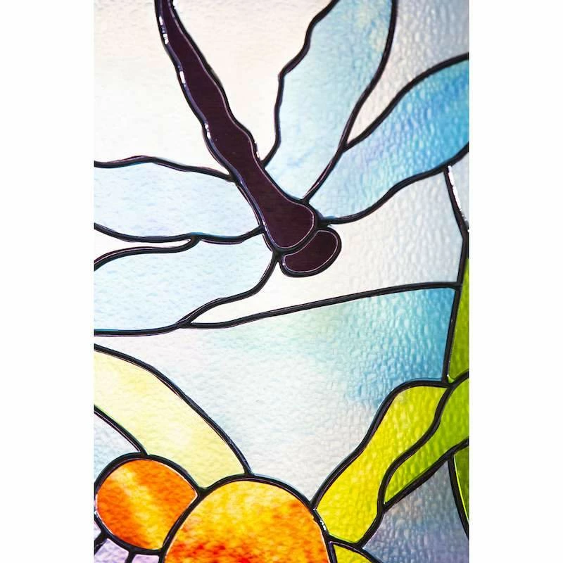 Evergreen Enetrprises Stained Glass Dragonfly Panel 4 Evergreen Enetrprises Stained Glass Dragonfly Panel