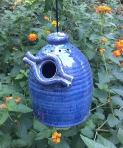 Anthony Stoneware Unique Birdhouses Stoneware Hanging Birdhouse