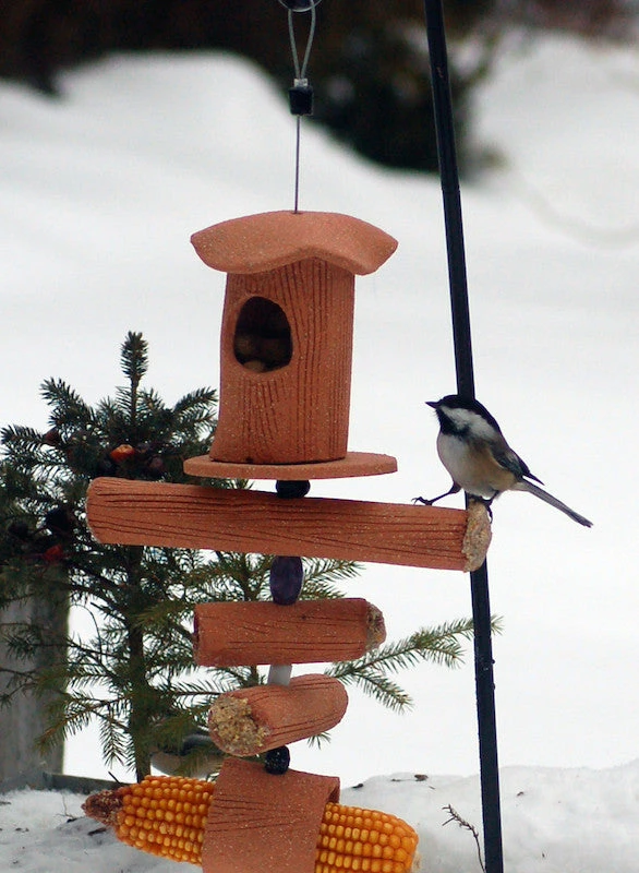 Amaranth Stoneware Unique Bird Feeders Hand Crafted Suet Feeder & More 4 Amaranth Stoneware Unique Bird Feeders Hand Crafted Suet Feeder & More