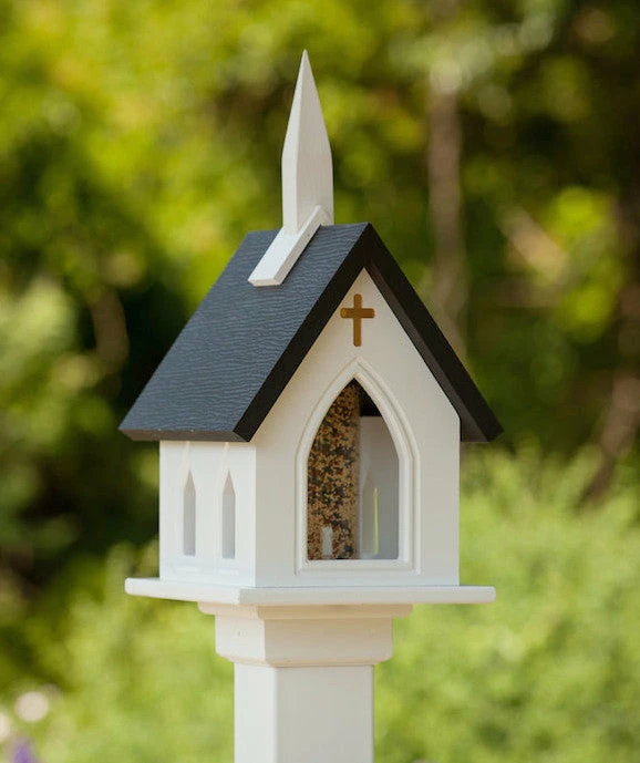 The Birdhouse Chick Church Bird Feeder Vinyl/PVC 3 The Birdhouse Chick Church Bird Feeder Vinyl/PVC