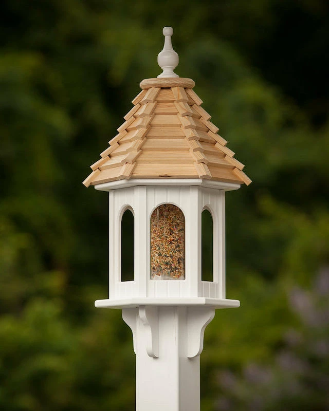 The Birdhouse Chick Vinyl Bird Feeders Gazebo Bird Feeder-Vinyl With Cypress Roof 10x28 3 The Birdhouse Chick Vinyl Bird Feeders Gazebo Bird Feeder-Vinyl With Cypress Roof 10x28