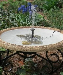 The Birdhouse Chick Large Solar Fountain Bird Bath