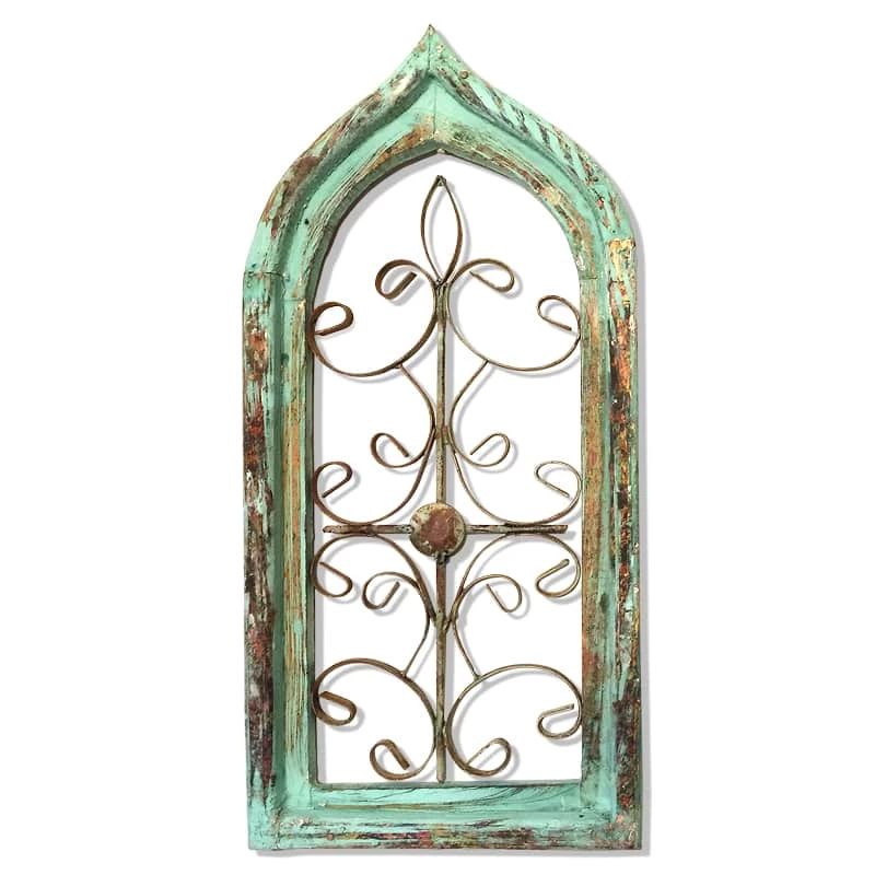 Hand Crafted Plaques, Stepping Stones & Wall Decor Rustic Window Frame Arch- Green Or Blue 3 Hand Crafted Plaques, Stepping Stones & Wall Decor Rustic Window Frame Arch- Green Or Blue