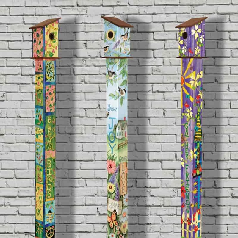 Studio M Birdhouse Art Poles 6 Ft. Post Unique Birdhouses 3 Studio M Birdhouse Art Poles 6 Ft. Post Unique Birdhouses