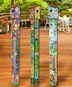 Studio M Birdhouse Art Poles 6 Ft. Post Unique Birdhouses 19 Studio M Birdhouse Art Poles 6 Ft. Post Unique Birdhouses