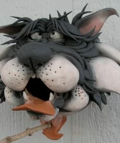 Doug Fey Tuxedo Cat Ceramic Birdhouse Unique Birdhouses