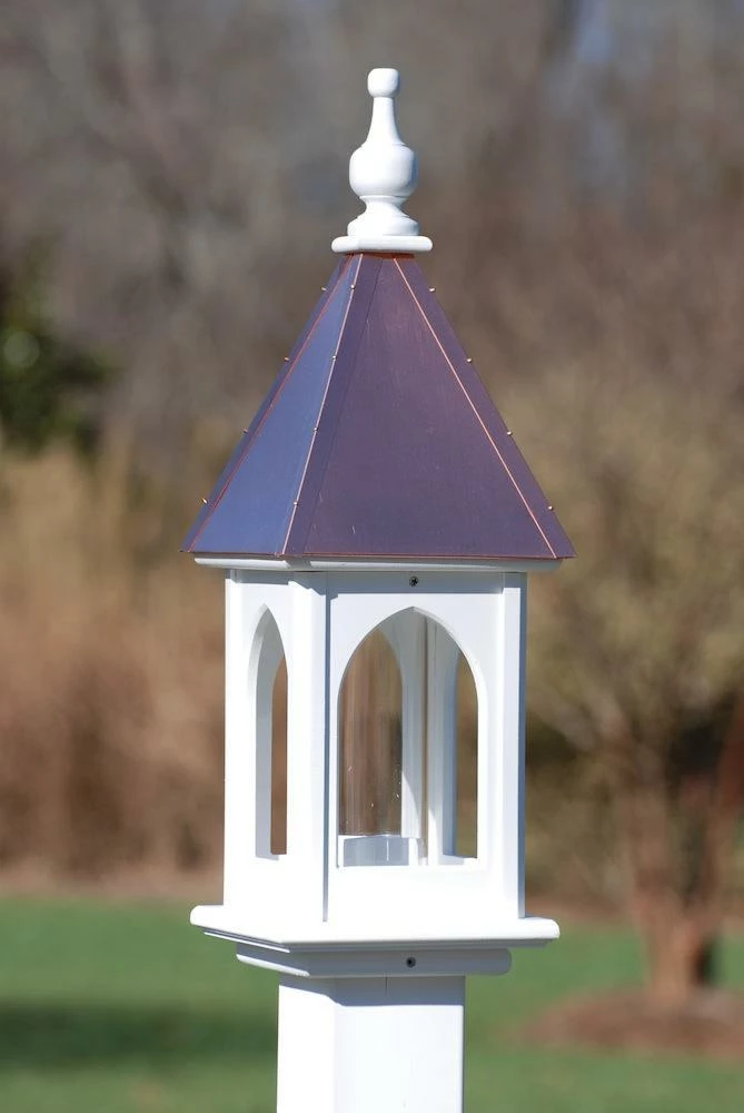 The Birdhouse Chick Copper Roof Bird Feeders Copper Roof Bird Feeder Large Opening - 28x8 3 The Birdhouse Chick Copper Roof Bird Feeders Copper Roof Bird Feeder Large Opening - 28x8