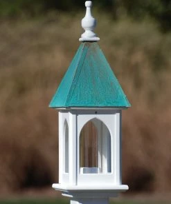 The Birdhouse Chick Copper Roof Bird Feeders Copper Roof Bird Feeder Large Opening - 28x8