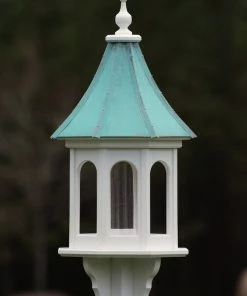 The Birdhouse Chick Copper Roof Bird Feeder Columns - 36x14 Copper Roof Bird Feeders