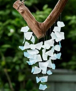 Garden Age Supply Driftwood & Sea Glass Wind Chime Wind Chimes
