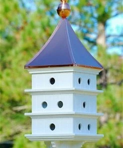 The Birdhouse Chick Copper Roof/Vinyl Purple Martin House 52x18
