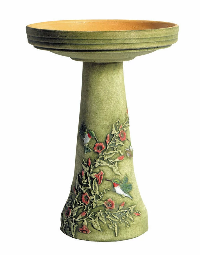 Burley Clay Staked & Pedestal Bird Baths Hummingbird Bird Bath-Lock Top 4 Burley Clay Staked & Pedestal Bird Baths Hummingbird Bird Bath-Lock Top