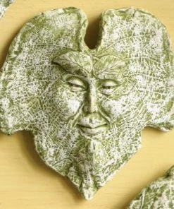 Ancient Graffiti Ceramic Leaf Spirits Plaque 8 Ancient Graffiti Ceramic Leaf Spirits Plaque