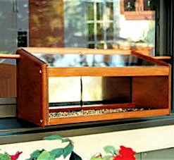 Coveside Conservation Deluxe Windowsill Bird Feeder W/ Mirror Window Bird Feeders