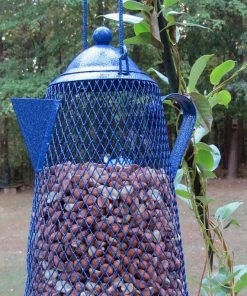 The Birdhouse Chick Unique Bird Feeders Teapot Bird Feeder- Peanuts/Sunflower