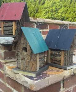 Home Bazaar Small Log Birdhouses Unique Birdhouses